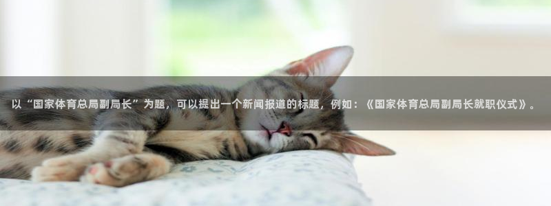 球速体育：以“国家体育总局副局长”为题，可以提出一个新闻报道的标题，例如：《国家体育总局副局长就职仪式》。